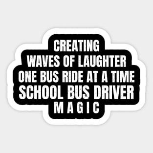 School Bus Driver magic Sticker